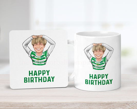 Kyogo Happy birthday mug and coaster set