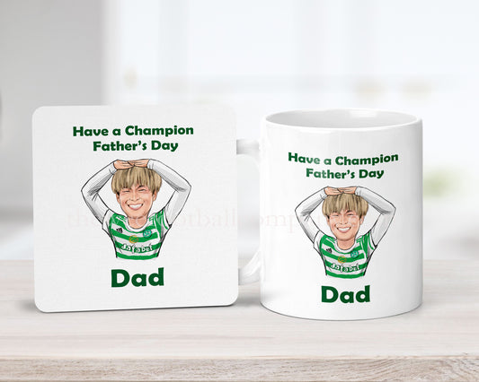 Champion fathers day mug and coaster